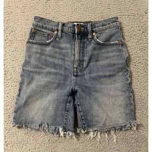 Madewell High rise mid length jean shorts Size 25
